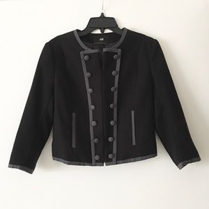 H&M Black Button Jacket